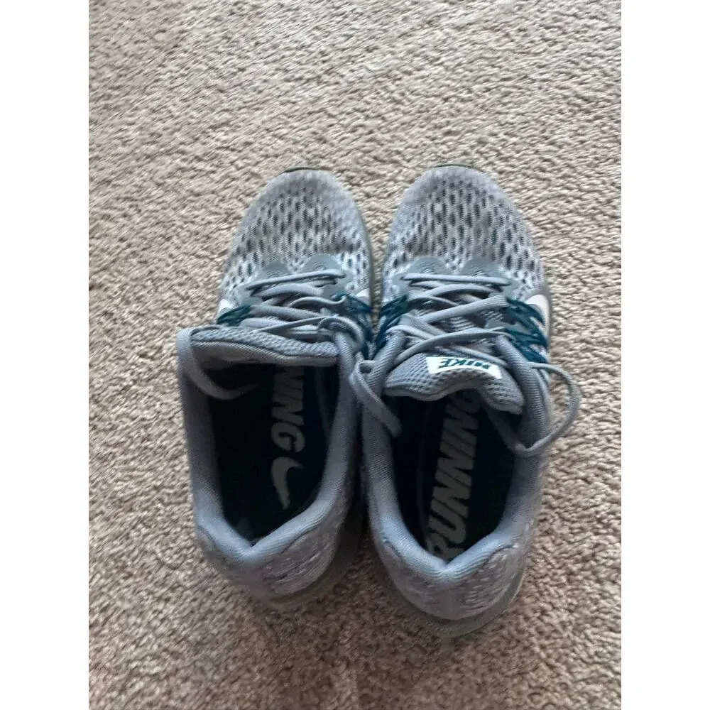 Nike Zoom Winflo 5 Running Sneakers Shoes Women's Size 6.5 Gray w/ Teal & White